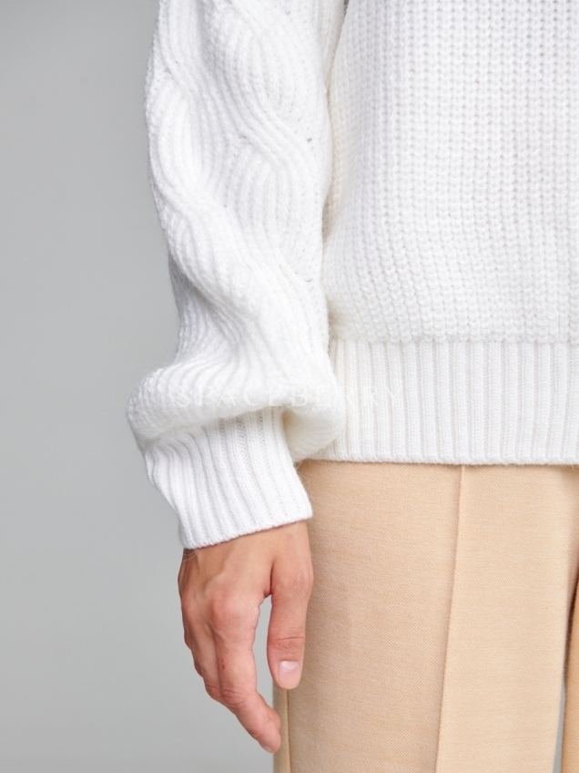 Женский вязаный свитер оверсайз, джемпер